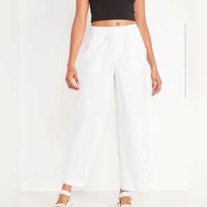 NWT Old Navy High Waisted Wide Leg Linen Pants, M